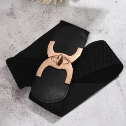 HauteSauce Black Wide Casual Belt for Women-picture-10