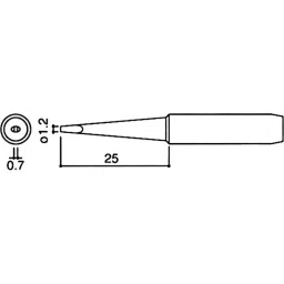 Hakko Soldering Tip For 900M 6.5 Φmm Outer Dia 1.2LD Type, 900M-T-1.2LD (10) (Set of 10) image 2