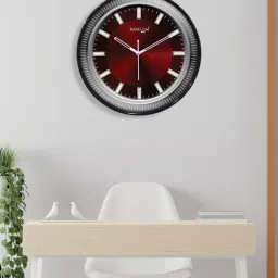 Random Red Plastic Round Wall Clock-picture-36