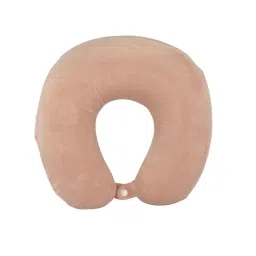 Premsons Cushy Travel Neck Pillow With 360-Degree Head Support Zipper Closure, Peach image 4