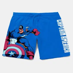 Bonkids Cotton Woven Marvel Featuring Captain America Printed Shorts - Multi Colour-picture-37