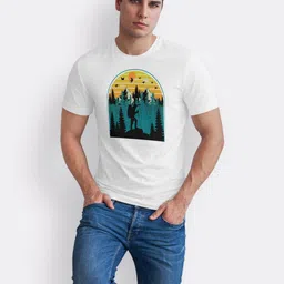 Seekbuylove Men Bio Finish Think Outside Round Neck Pure Cotton T-shirt image 2