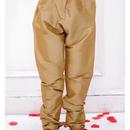 KID1 Jacquard Woven Full Sleeves Paisley Foil Printed Sherwani Pyjama Set - Maroon image 5