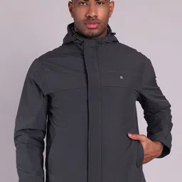 HOUSE OF VEDAS Waterproof Hooded Rain Jacket-image-81