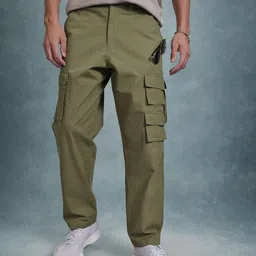 The Roadster Life Co. Men Pure Cotton Relaxed Fit Cargos-picture-38
