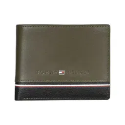 TOMMY HILFIGER Bellwood Green & Black Casual Leather Bi-Fold Wallet for Men-image-17
