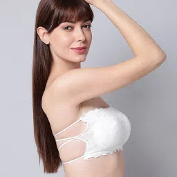 AROUSY Navy & White Self Pattern Tube Bra - Pack Of 2 image 5