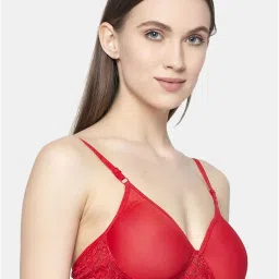 AROUSY Black & Red Cotton Self Pattern T-Shirt Bra - Pack Of 3 image 5