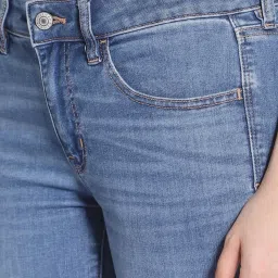 American Eagle Blue Cotton Solid Jeans image 5