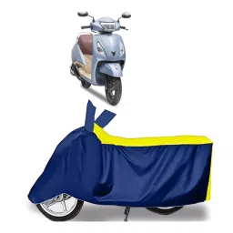 Auto Pearl Two Wheeler Cover for TVS Jupiter Grande BS6 - Yellow, Blue image 1