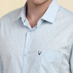 Allen Solly Blue Cotton Slim fit Print Shirt image 5