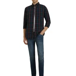 Allen Solly Brown Cotton Regular Fit Checks Shirt image 5
