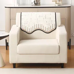 HOKIPO Cream Brown Luxruy Supple Sofa Wavy 1 Pc Backrest Mat-picture-30