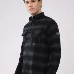 Monte Carlo Black Regular Fit Checks Shirt image 3