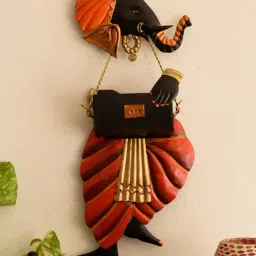eCraftIndia Lord Ganesha playing Harmonium Wall Hanging-picture-10