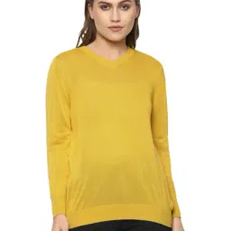 Van Heusen Yellow V Neck Sweater-picture-39
