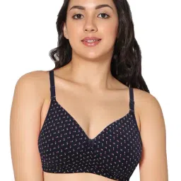 IN CARE Dark Navy Printed Non-Wired Full Coverage Push-Up Bra-picture-46