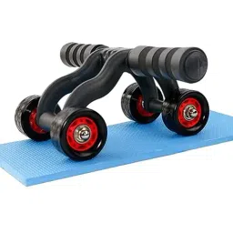 PAXMAX 4-Wheel Ab Roller with Knee Mat, Abdominal Workout Fitness Exercise Equipment (Black)-picture-14