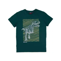 Gini & Jony Boys Teal Blue Cotton Printed T-Shirt-picture-11