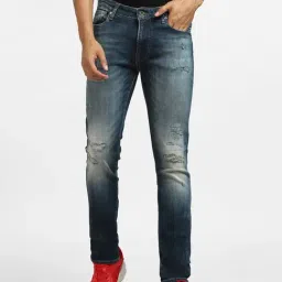 Jack & Jones Dark Blue Denim Skinny Fit Jeans-picture-36