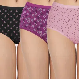 Amante Multicolor Cotton Printed Hipster Panty (Pack of 3)-picture-22