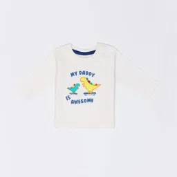 H by Hamleys Infants Boys Off White Printed Full Sleeves T-Shirt-image-10