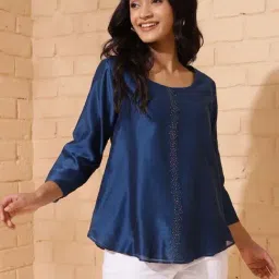Fabindia Blue Embroidered Top-picture-23