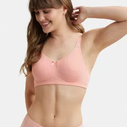 Jockey FE41 Women's Wirefree Non Padded Combed Cotton Elastane Stretch Full Coverage Everyday Bra image 5