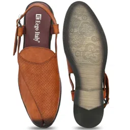 Eego Italy Men's Tan Back Strap Sandals image 5