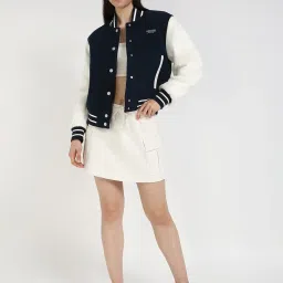 TOMMY HILFIGER Blue Polyester Solid Full Sleeves Jacket image 5