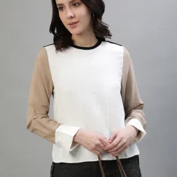 Iconic White & Black Color-Block Top image 5