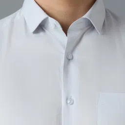 Reid & Taylor Grey Cotton Regular fit Solid Shirt image 5