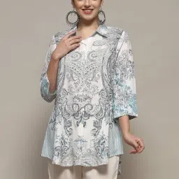 Biba Blue Printed Shirt-image-42