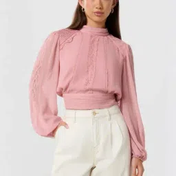 Forever New Pink Plain Top-image-5