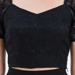 Kazo Black Textured Top image 5