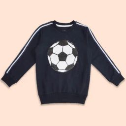 Pantaloons Junior Navy Cotton Embellished Full Sleeves Sweatshirt-picture-0
