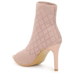 Truffle Collection Women's Nude Peeptoe Boots image 5