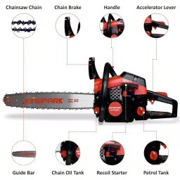 Kingpark Petrol Operated 22 Inch 62 CC Chainsaw Machine, KP-6200 image 2
