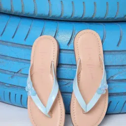Aria Nica Kids Light Blue Thong Sandals-image-29
