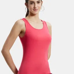 Jockey A113 Women's Super Combed Cotton Rib Fabric Slim Fit Solid Tank Top image 5