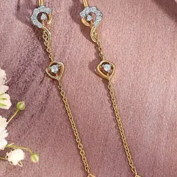 P.N.Gadgil Jewellers 14KT Yellow Gold and Diamond Dangler Earring for Women-picture-44