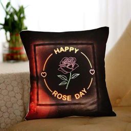 FNP Red Canvas Poly Duck Rose Day Led Cushion-picture-7