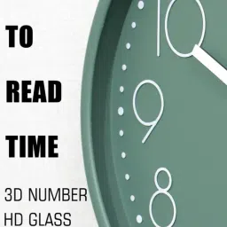 Random Green Plastic Round Wall Clock image 5