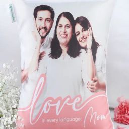 FNP Multicolor Canvas Printed Language Of Love Personalised Cushion-picture-22