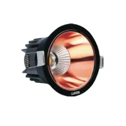 LUKER Corvus 12 W Black LED Anti Glare Trimless COB Light Neutral White with Rose Gold Reflector, LAGBCOB12RG image 1