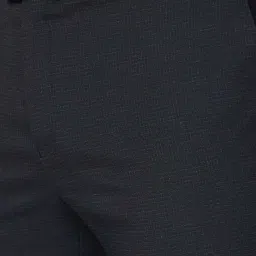 Raymond Black Classic Fit Texture Trousers image 5