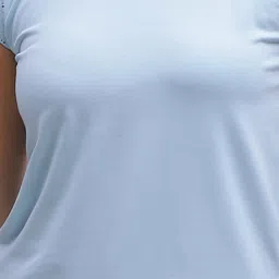 Iconic Sky Blue Cotton Graphic Print T-Shirt image 5