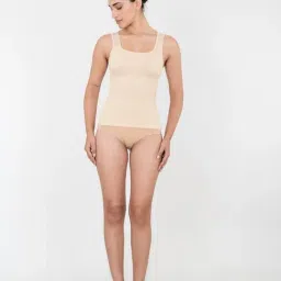 Shapercult Beige Cotton Polyblend Solid Camisole image 5