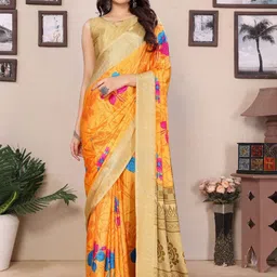 KALINI Women Floral Printed Tussar Saree-image-52
