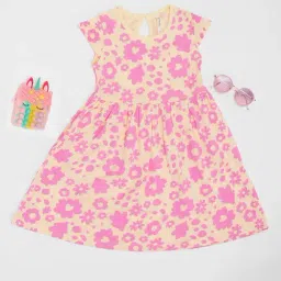 Pantaloons Junior Girls Yellow Cotton printed Dress-picture-26